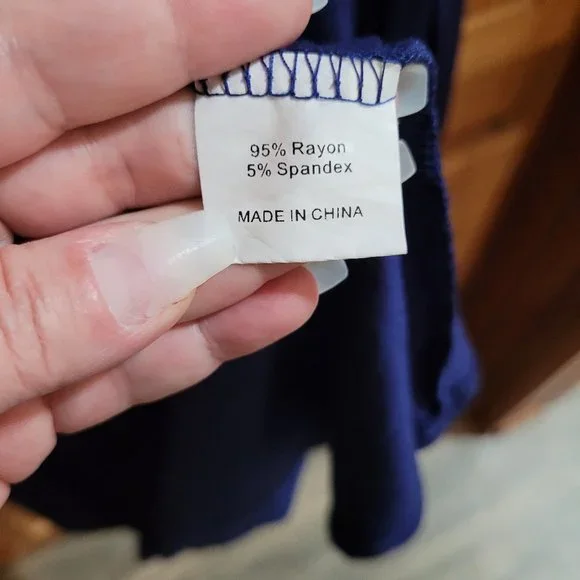 Goory blue split sleeves dress - Picture 10 of 10